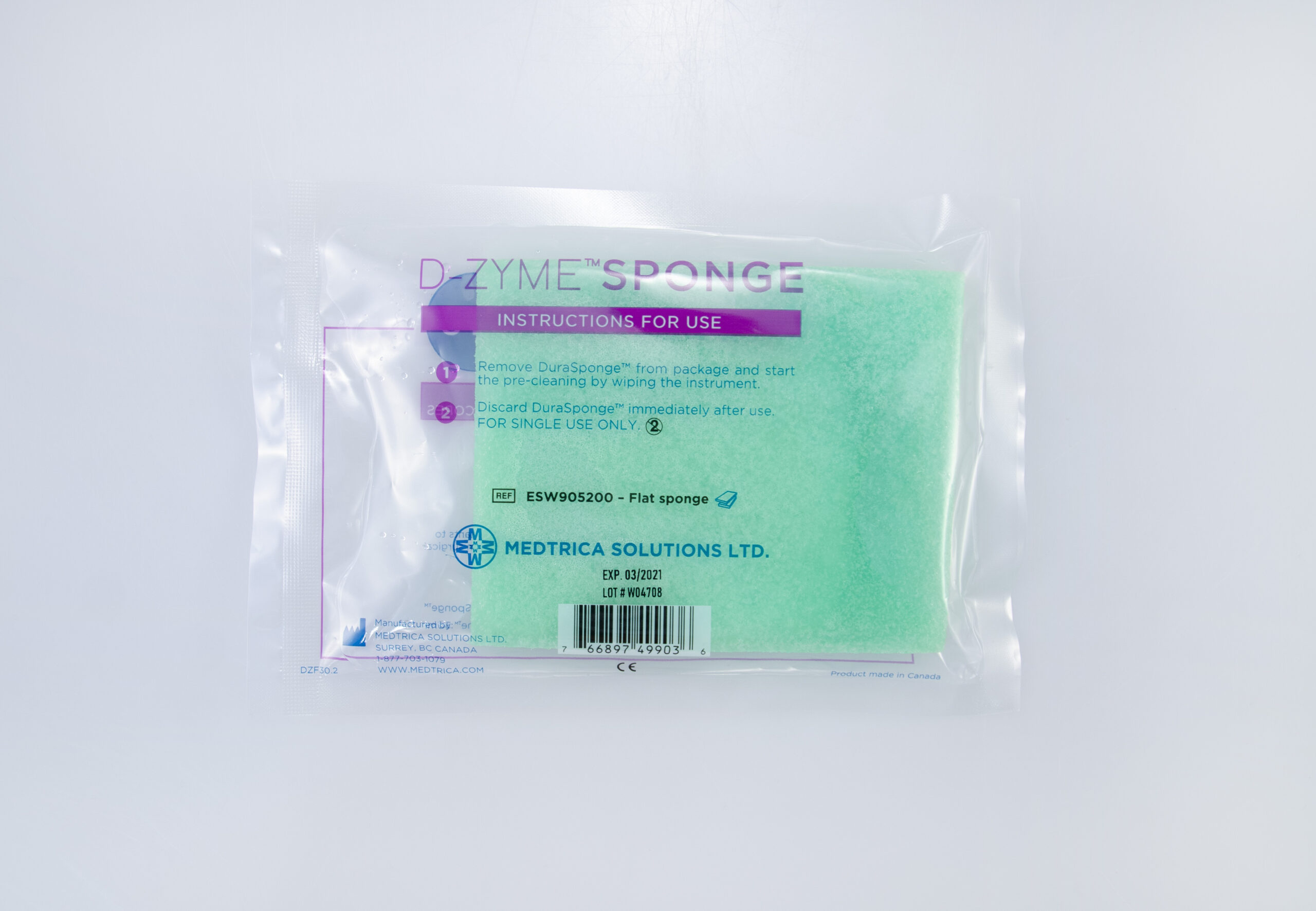 Flat Pre-Soaked/Enzymatic Sponge